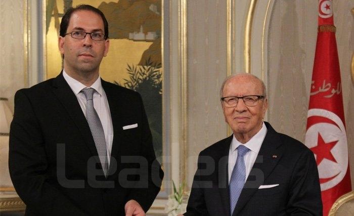 الباجي قايد السبسي يكلف رسميا يوسف الشاهد بتشكيل حكومة الوحدة الوطنية 