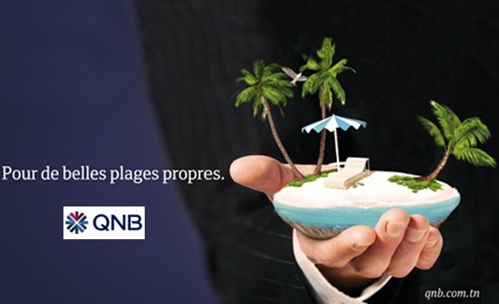 بنك QNB تونس يطلق حملة تنظيف شاطئ بوجعفر سوسة.