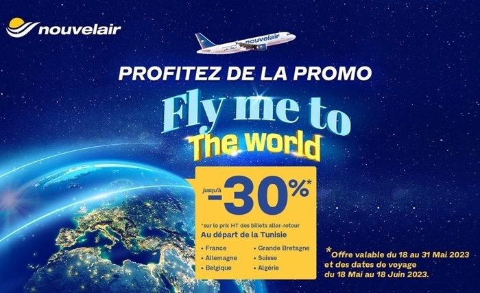 Nouvelair lance sa promo estivale «Fly Me To The World»